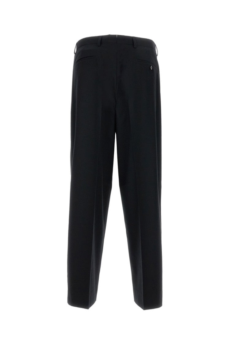 Cellar Door Straight Leg Trousers With Pleats And Zip Closure