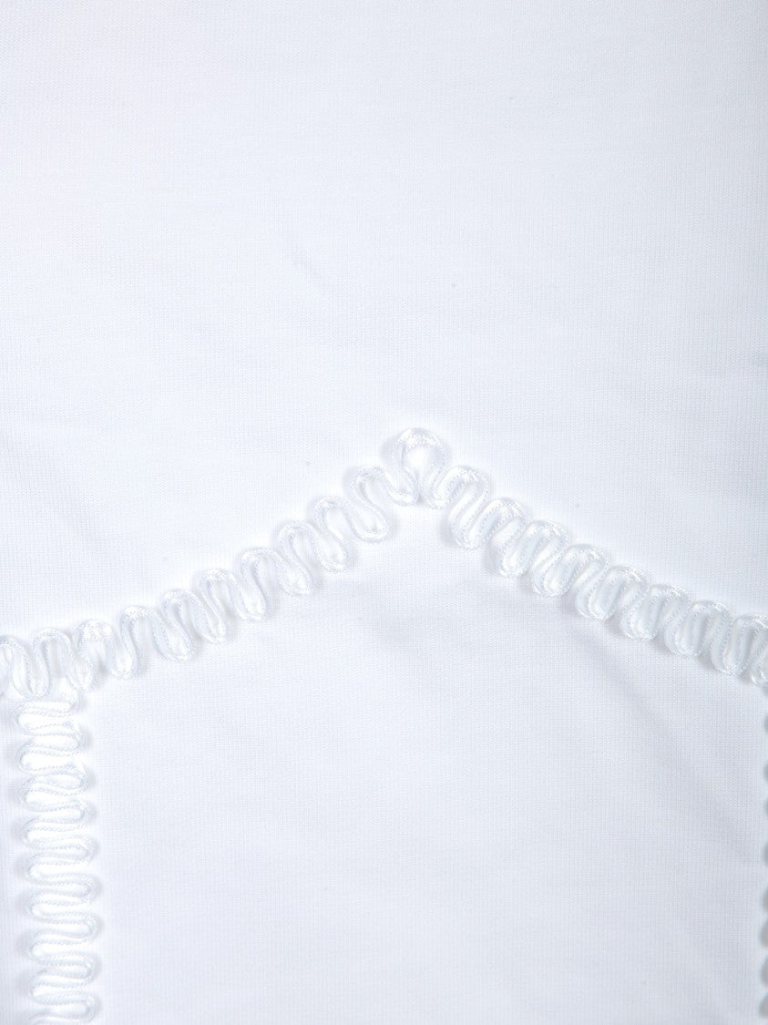 Ganni White T-Shirt With Embroidery