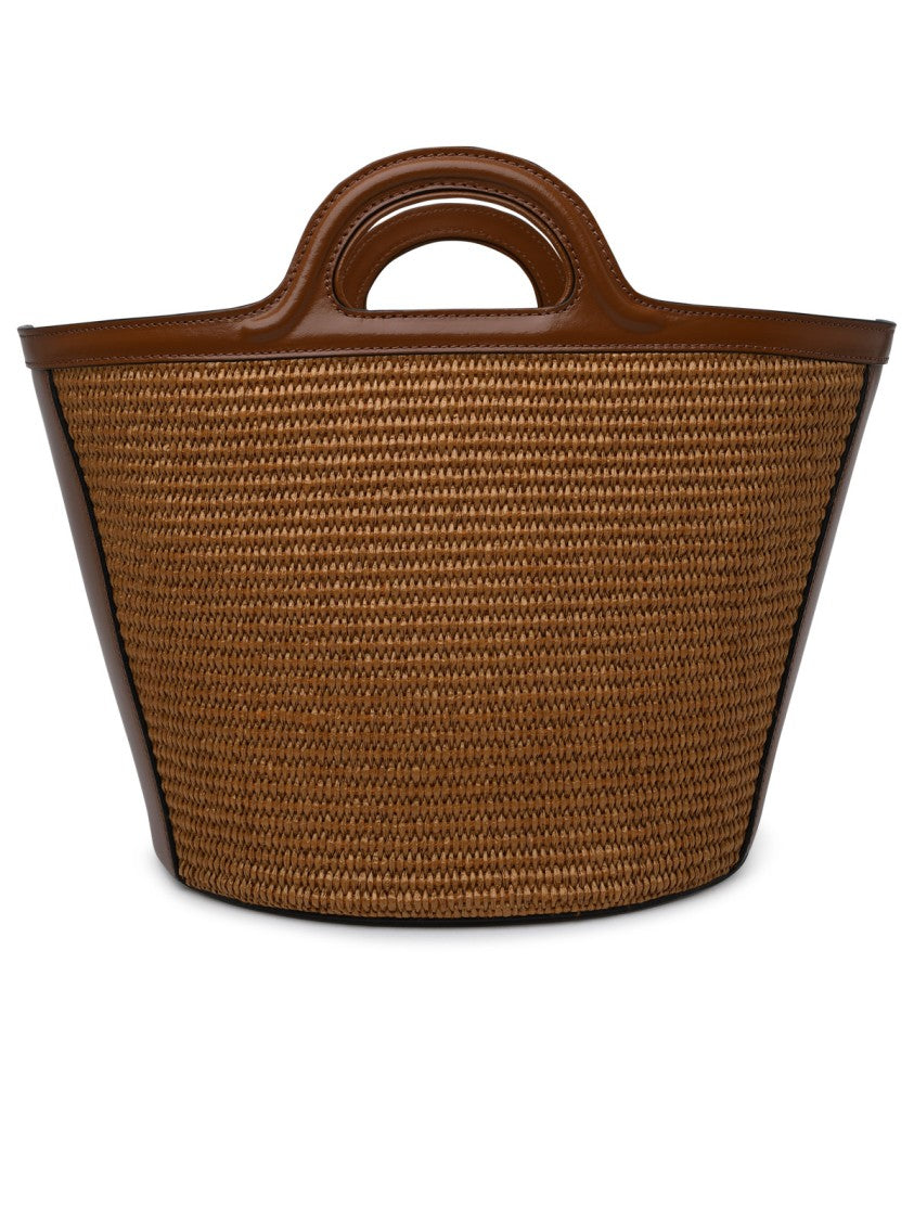 Marni Brown Leather Blend Tropical Bag