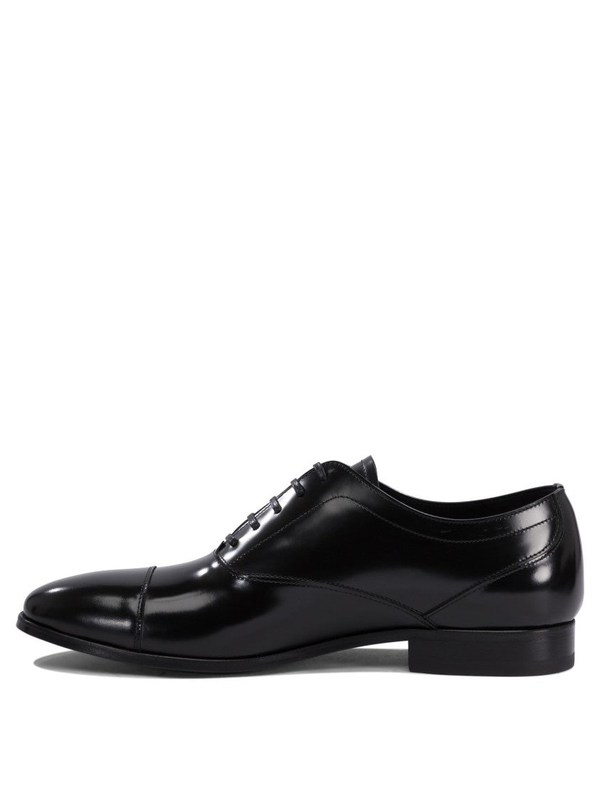 Fabi Polished Leather Lace-Up Shoes