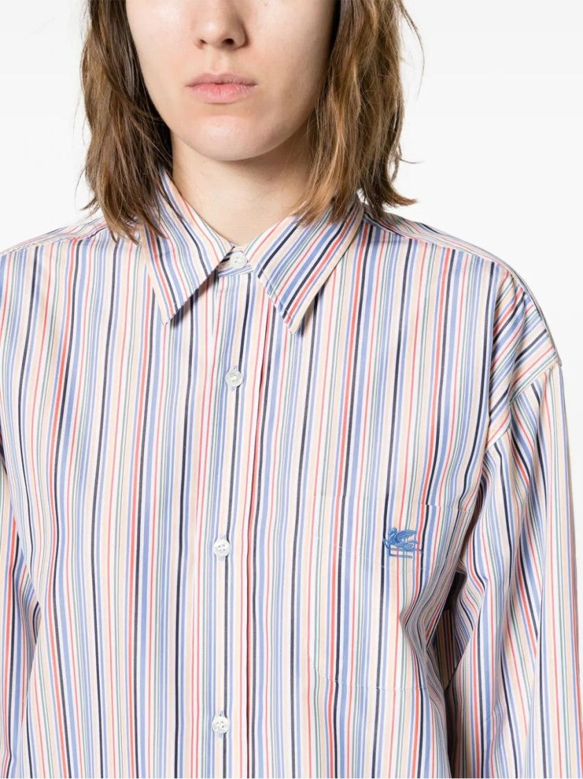Etro Multicolor Striped Button-Down Shirt
