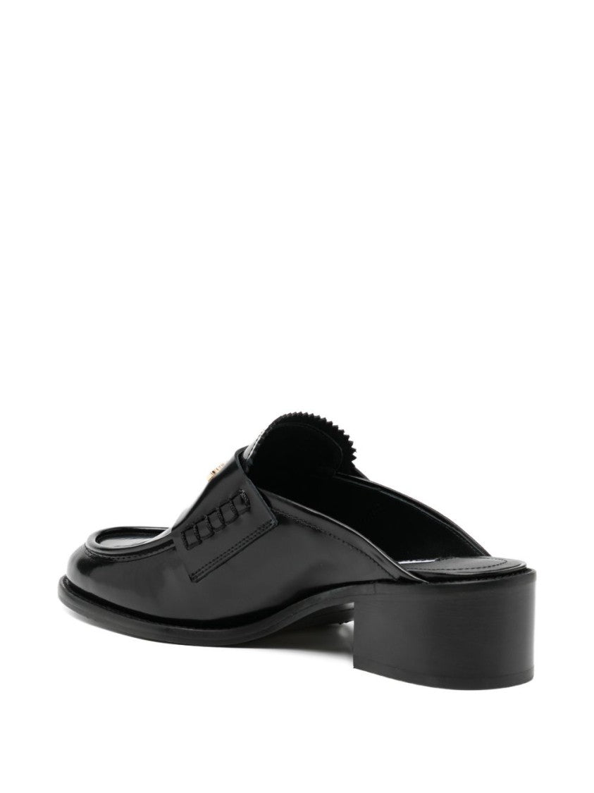 Alexander Wang Glossy Black Slip-On Mules