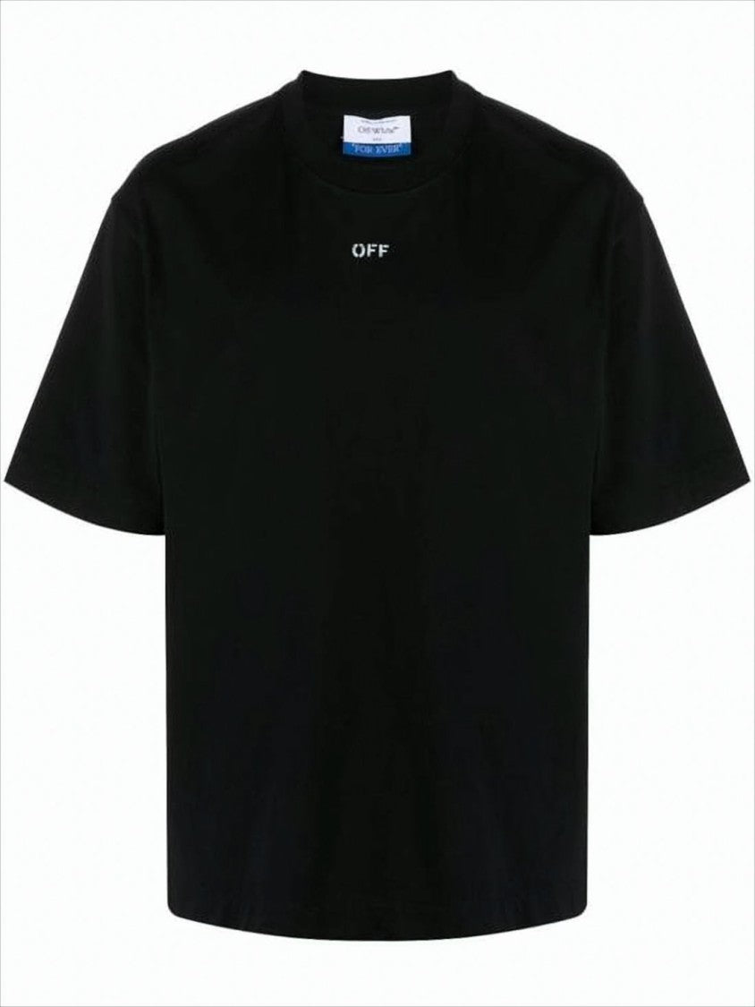 Off-White Relaxed-Fit Black T-Shirt With Minimalist Logo