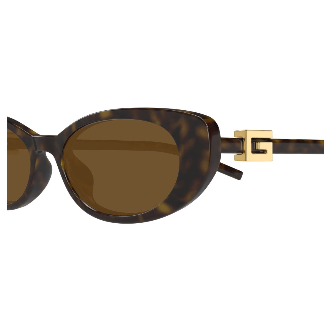 Gucci Gg1680s Oval-Frame Tortoiseshell Sunglasses