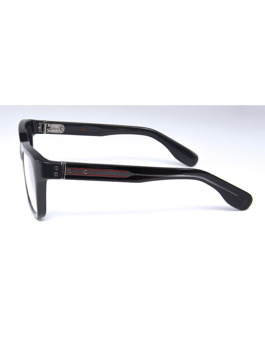 Kiurv Grey Acetate Optical Frames With Bold Rectangular Design