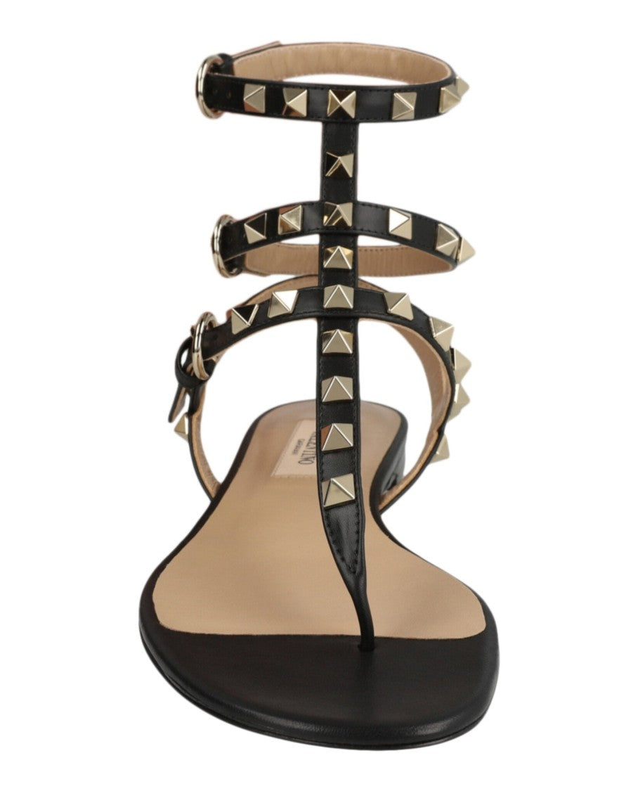 Valentino Rockstud Caged Flat Sandals