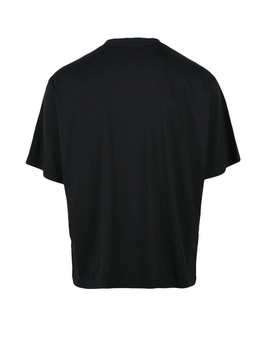 Hevo Black Crewneck Cotton T-Shirt