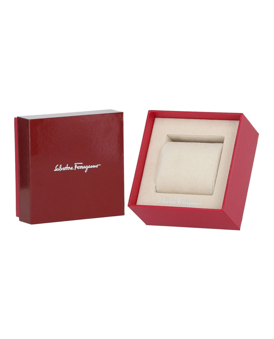 Ferragamo Two-Tone Cuir Bracelet Watch With Guilloche Dial