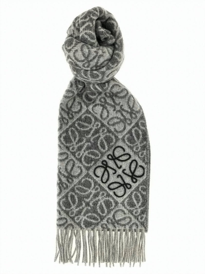 Loewe Textured Wool And Cashmere Scarf