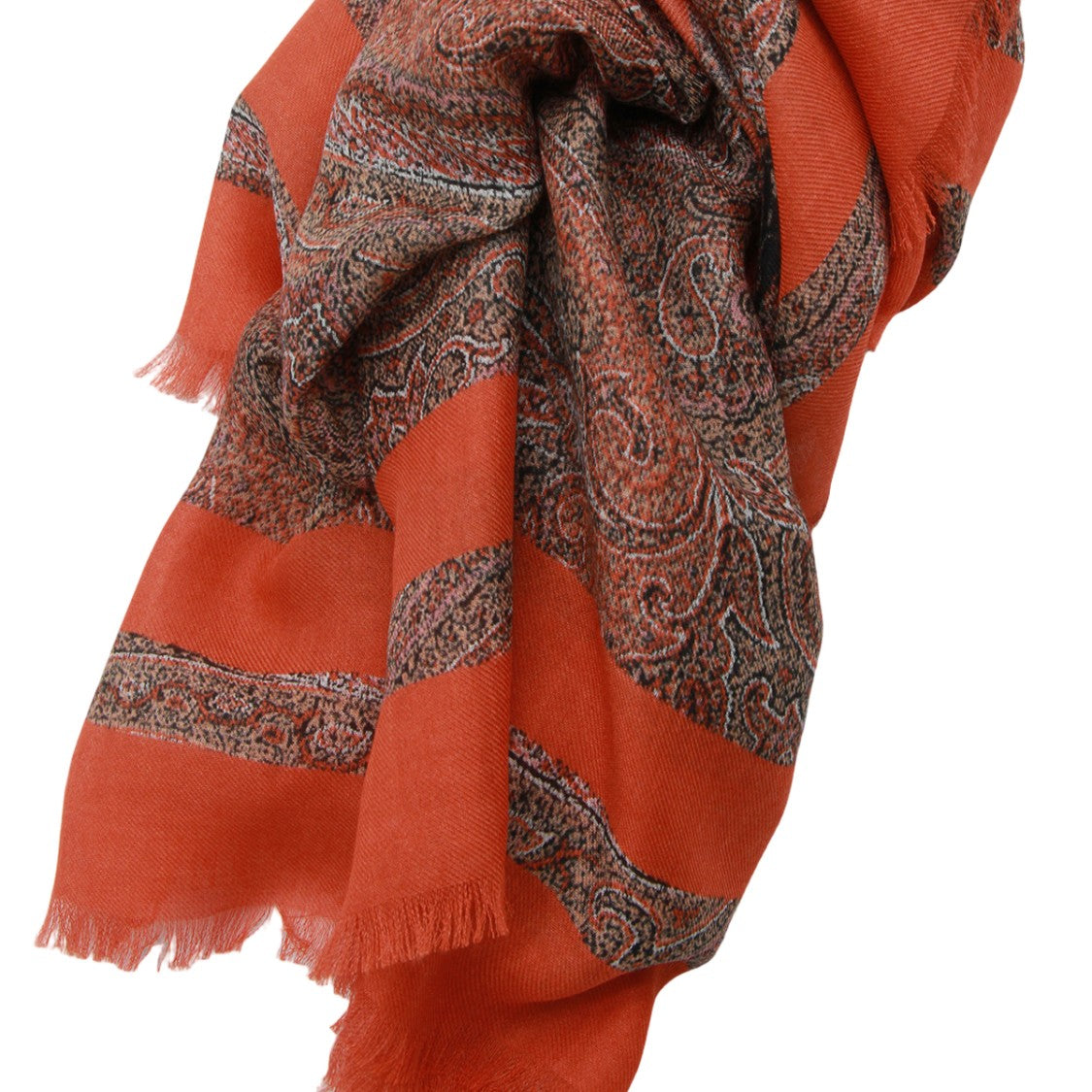 Etro Paisley Patterned Scarf With Fringed Edges