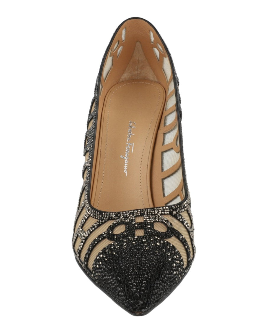 Ferragamo Florise S X5 Crystal-Embellished Pumps