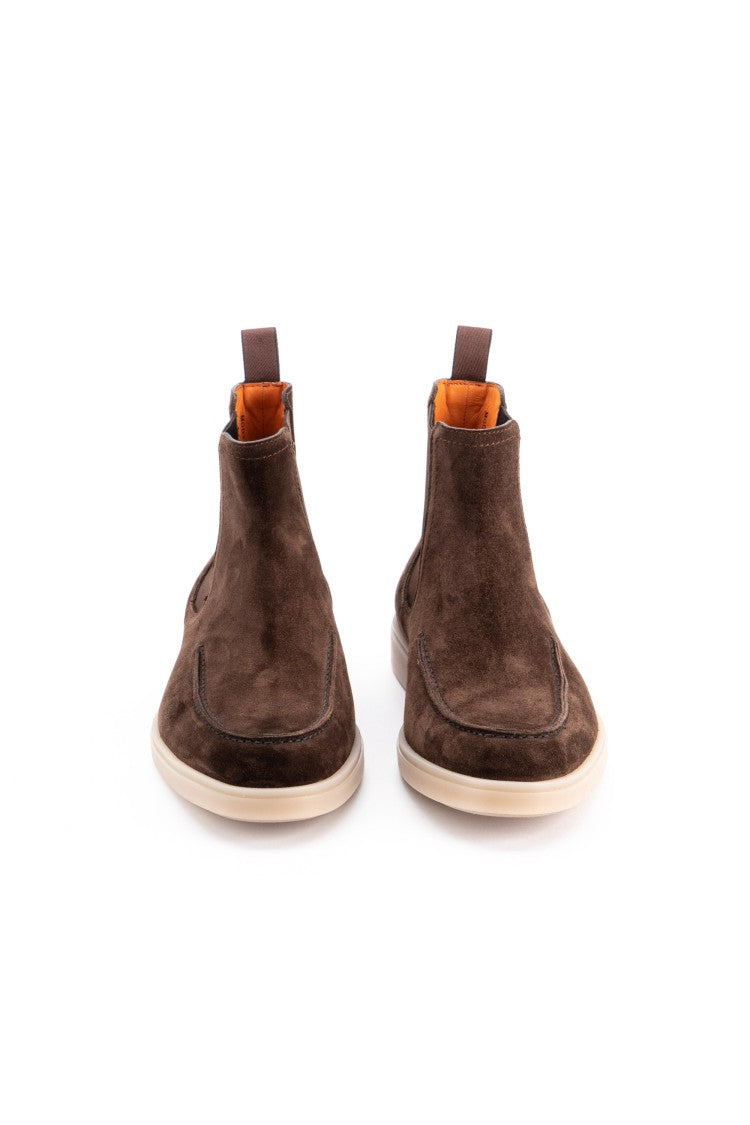 Santoni Handcrafted Suede Non-Slip Boots