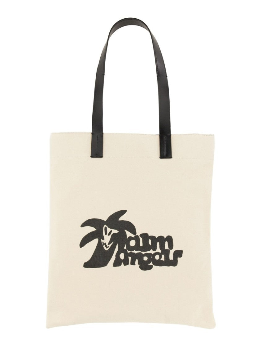 Palm Angels Cotton Canvas Shopping Bag