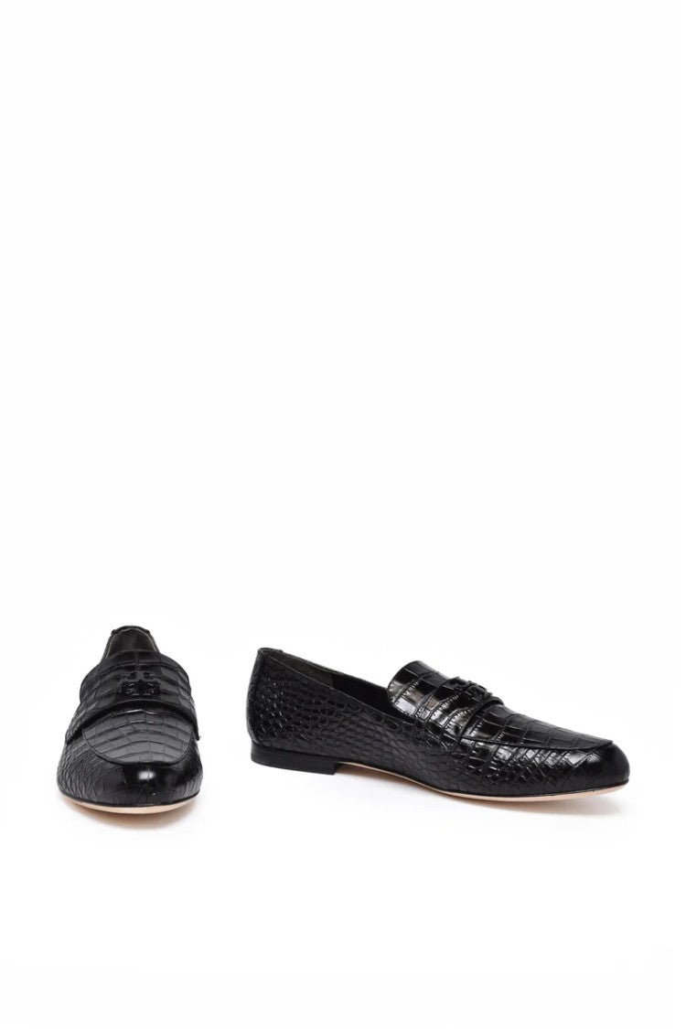 Tory Burch Leather Loafers - Black
