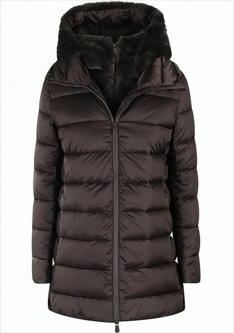 Save The Duck Mid-Length A-Line Hooded Down Jacket