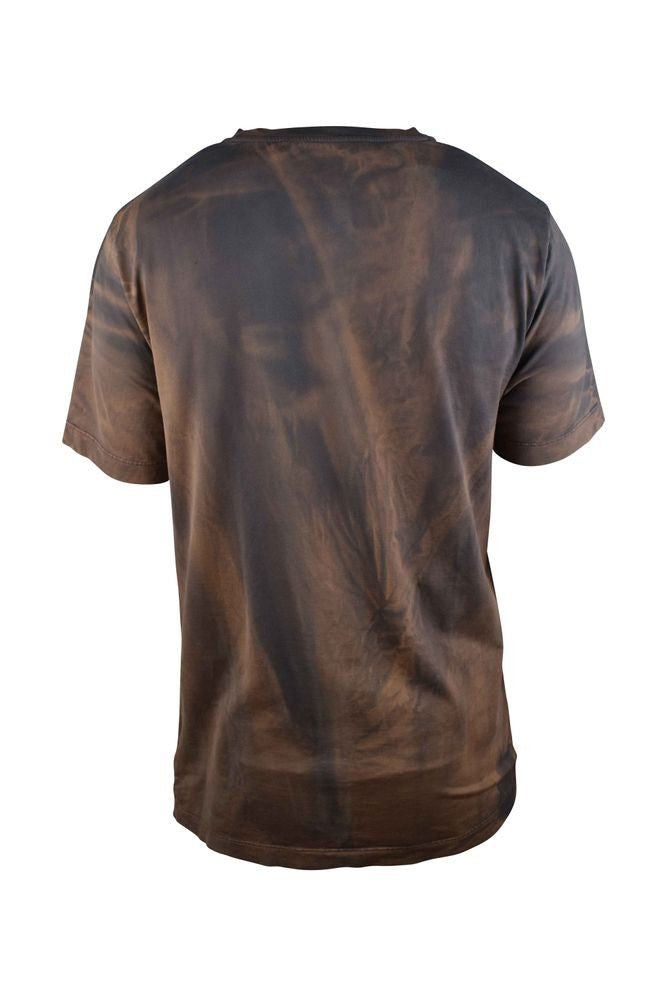Off-White Washed Brown Cotton T-Shirt