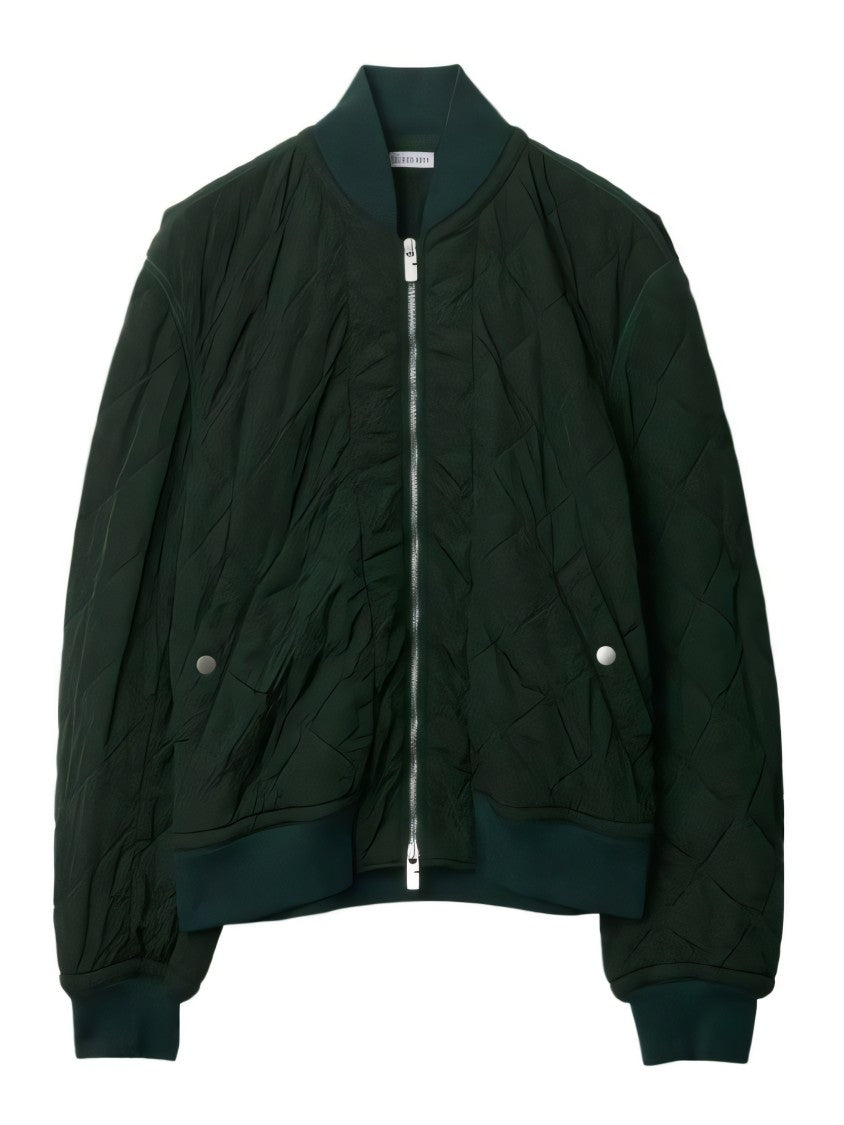 Burberry Quilted Nylon Bomber Jacket With Modern Silhouette