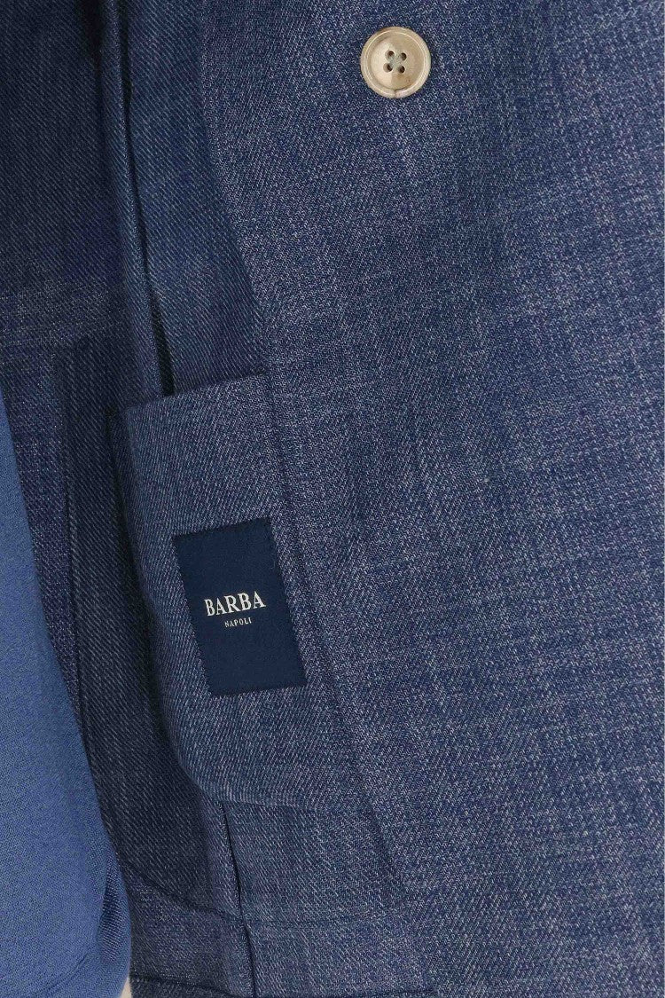 Barba Double-Breasted Cotton-Wool Knitted Easywear Jacket