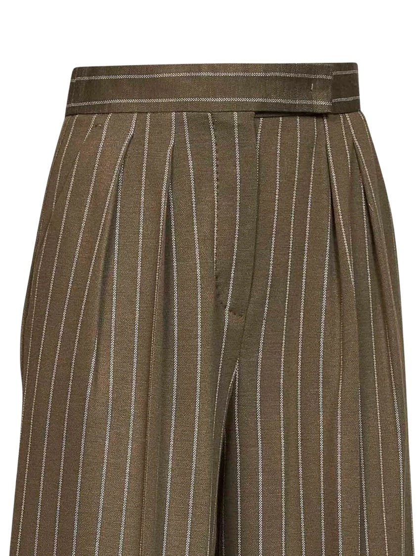 Max Mara Pinstripe-Pattern Pleated Formal Pants