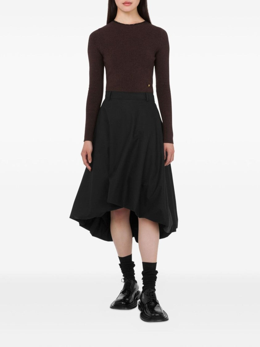 Moschino A-Line Skirt With Asymmetric Hem