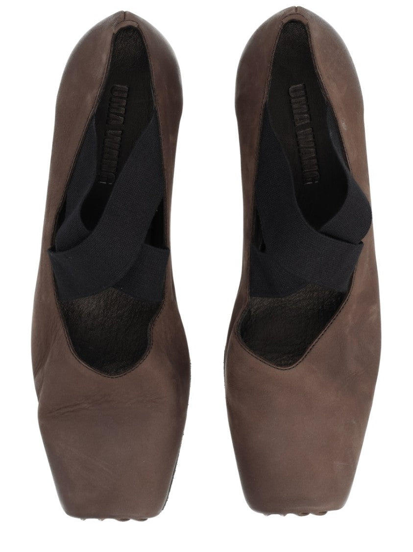 Uma Wang Brown Soft Calf Leather Ballerina Flats