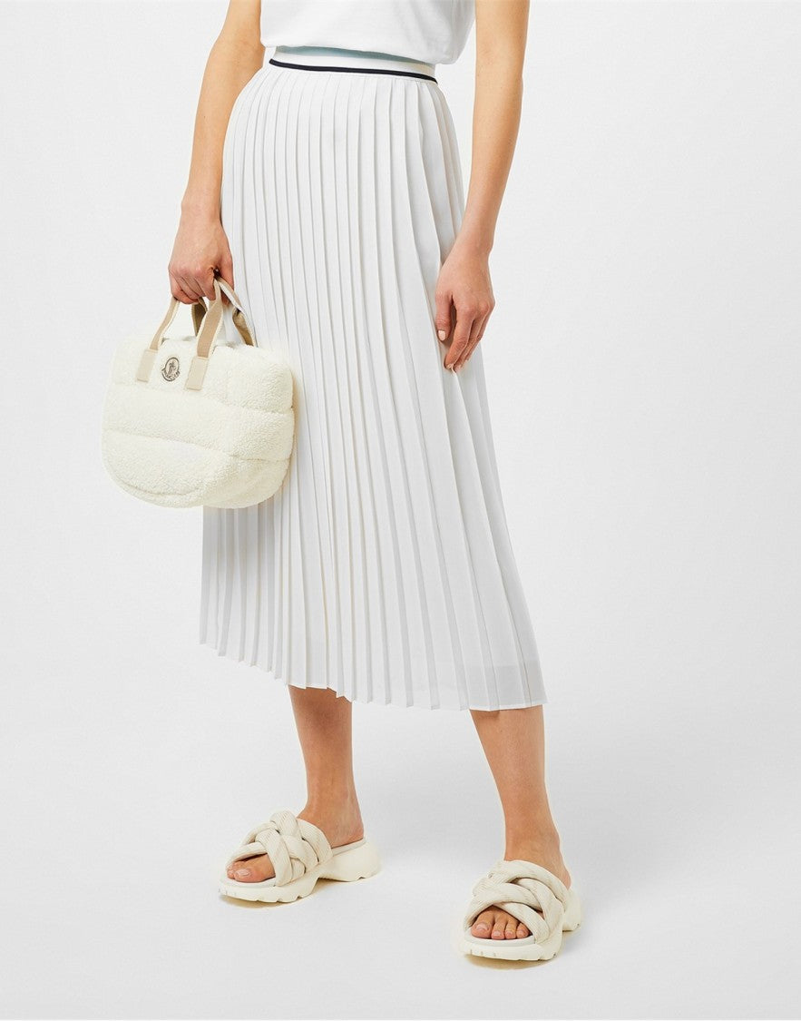 Moncler Pleated Logo Midi Skirt