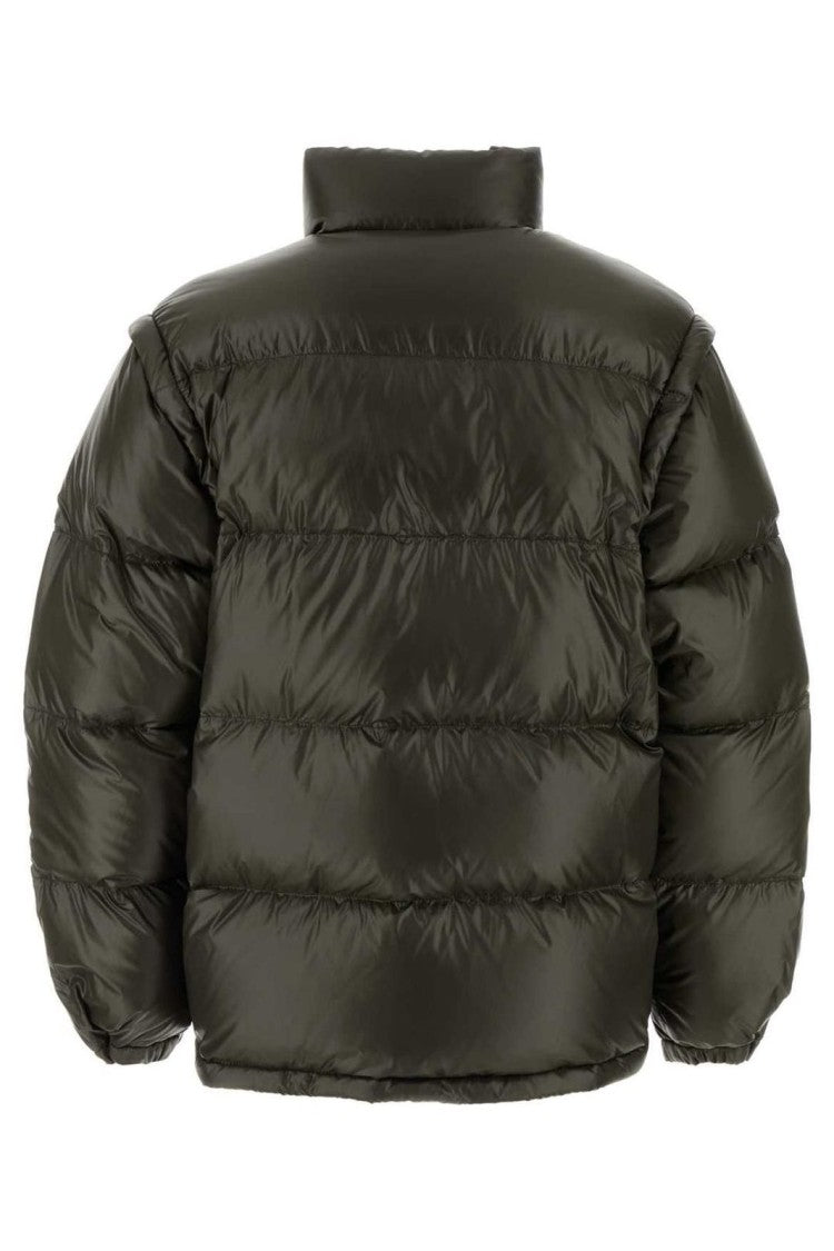 Prada Classic Green Coat With Tailored Silhouette