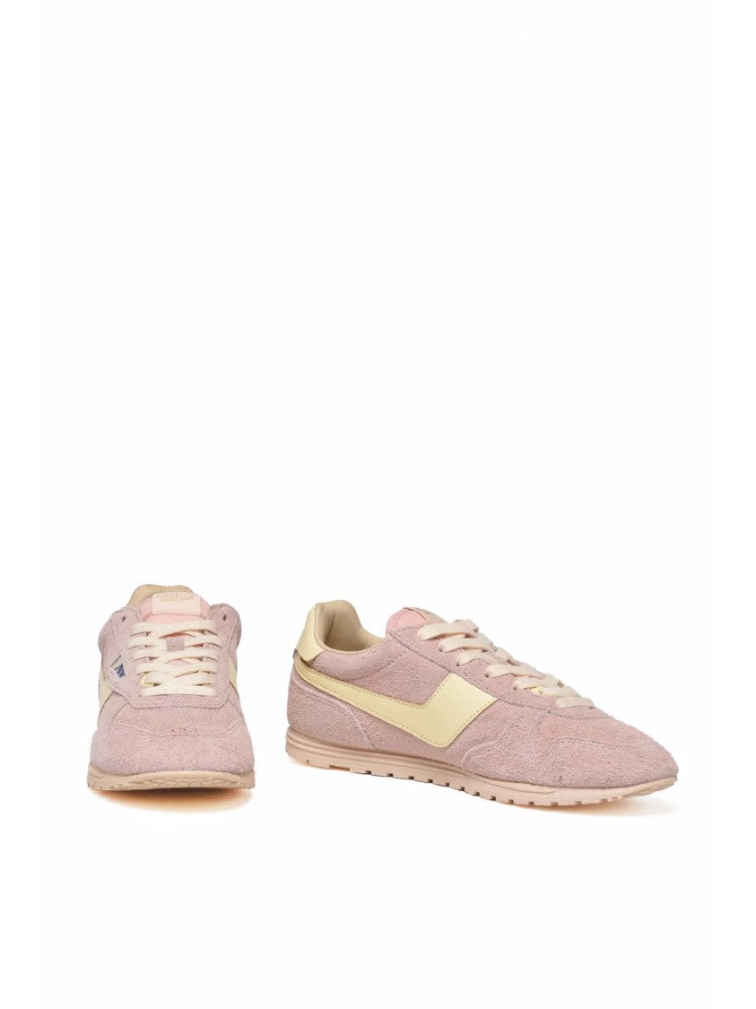 Autry Pink Leather Suede Sneakers