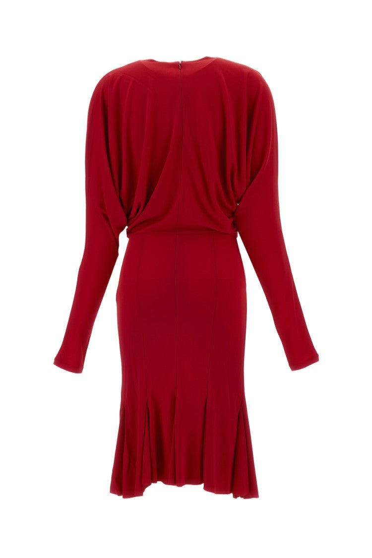 Jacquemus Red La Robe Losange Jersey Midi Dress