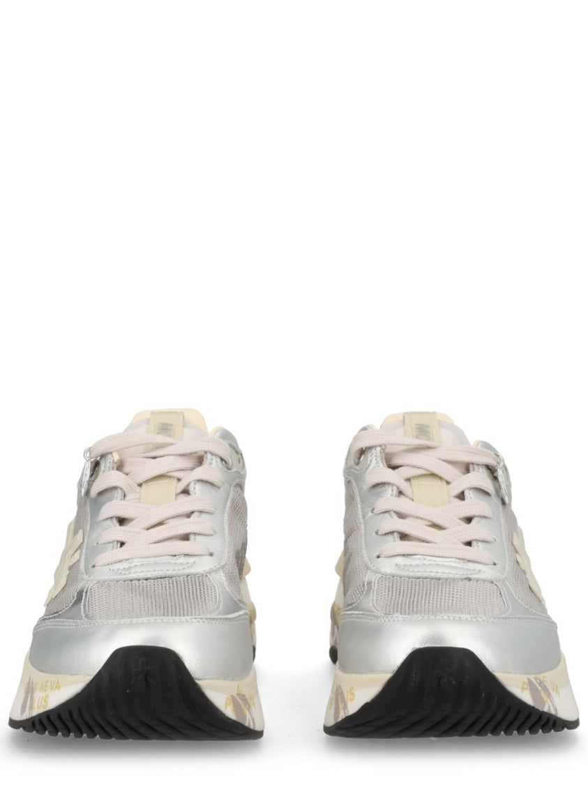 Premiata Silver Moerund Metallic Mesh Sneakers