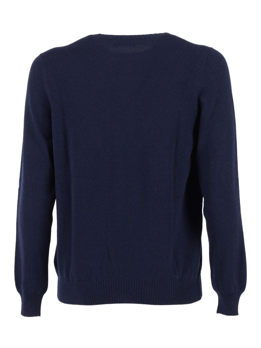 Sette Fili Cashmere Lightweight Cashmere Sweater With French Shoulder Seam Detail