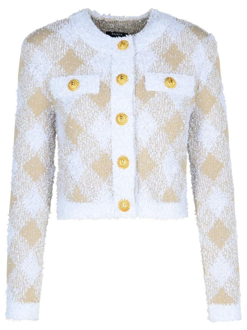Balmain Beige Polyamide Blend Jacket
