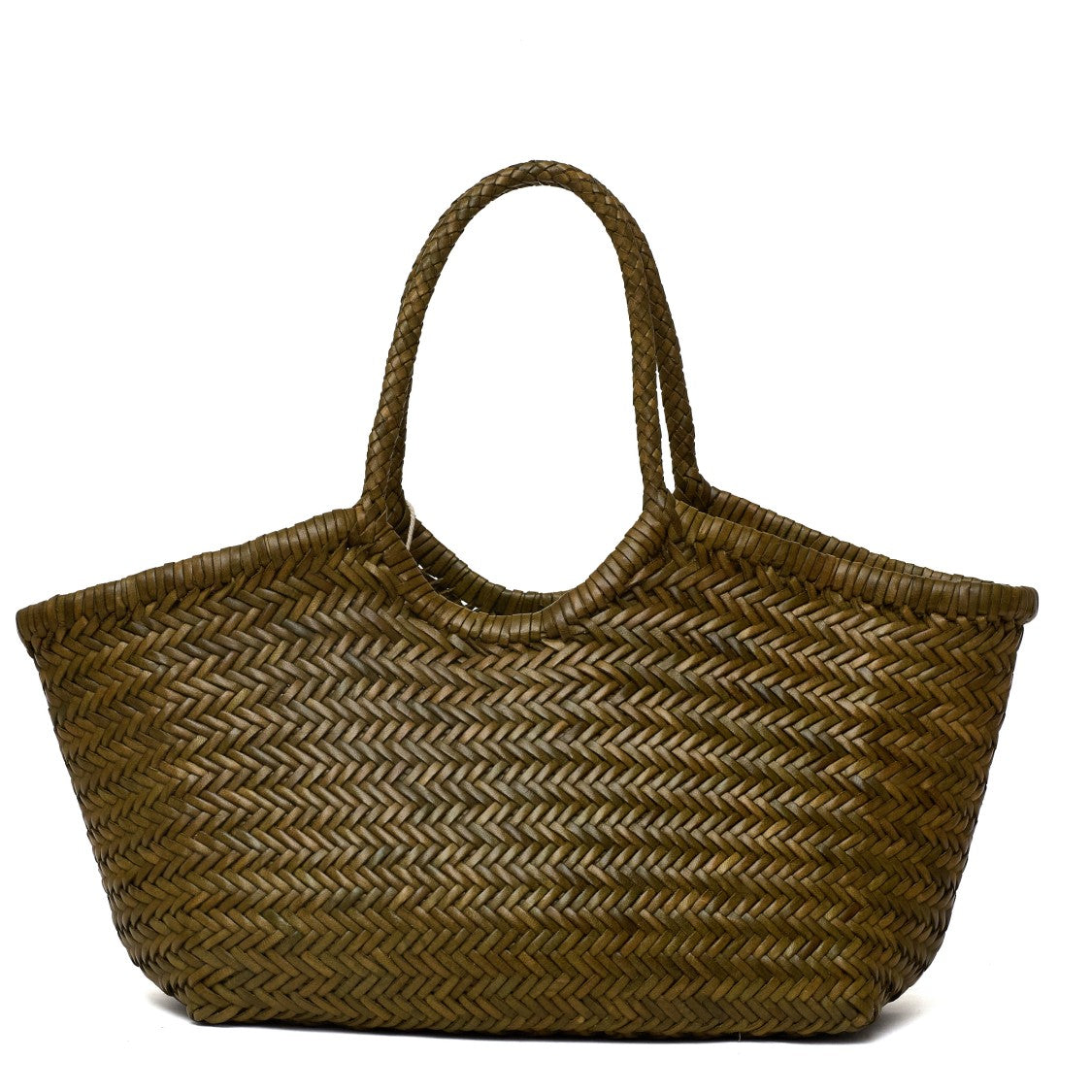 Dragon Diffusion Nantucket Big Handwoven Buffalo Leather Tote Bag