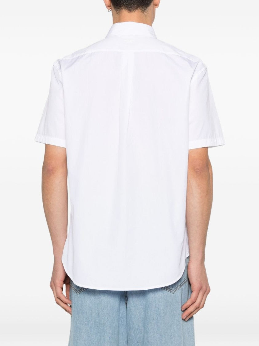 Kenzo White Silk And Nylon Pointed Shirt