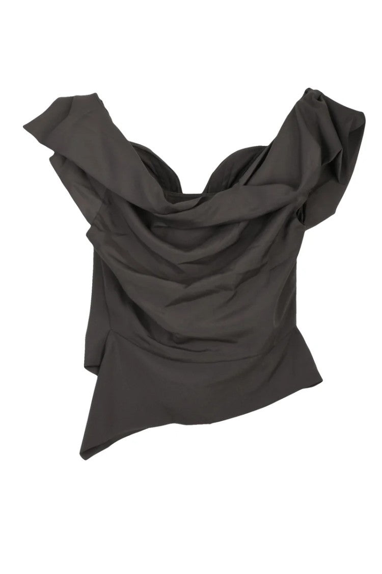 Vivienne Westwood Zip-Front Bustier Top - Grey