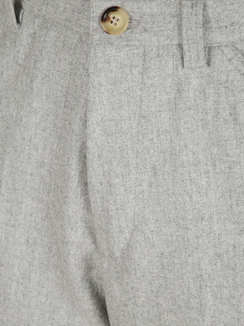 Brunello Cucinelli Medium Grey Wool Trousers