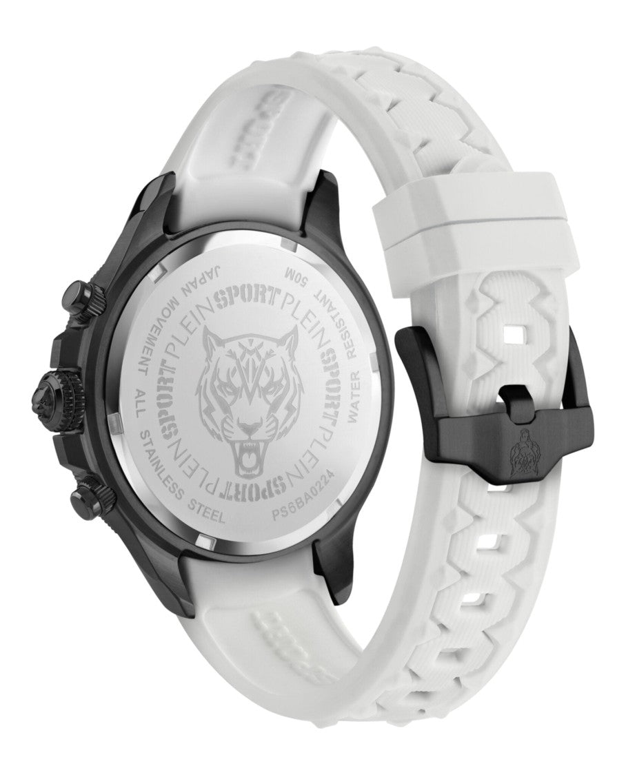 Plein Sport Chronograph Date Quartz Watch With 47Mm Ip Black Case