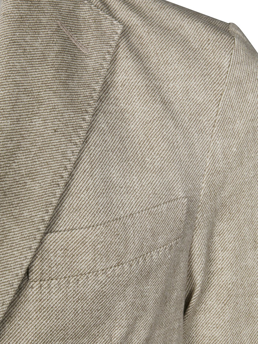 Circolo Piquet Textured Single Breasted Blazer
