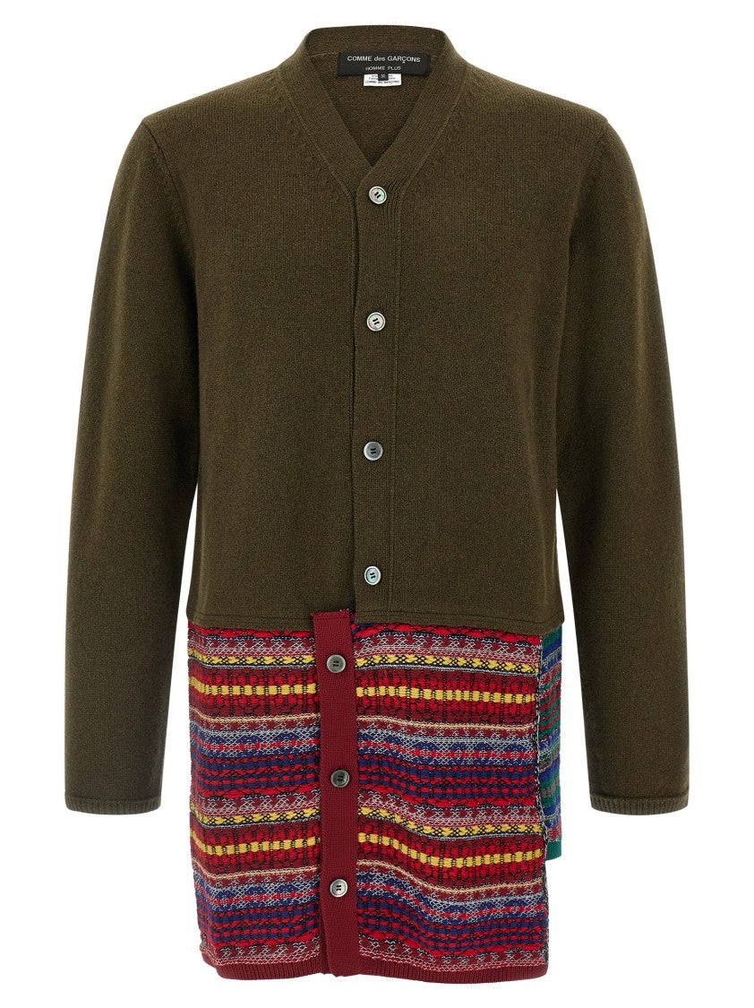 Comme Des Garçons Jacquard Insert Cardigan
