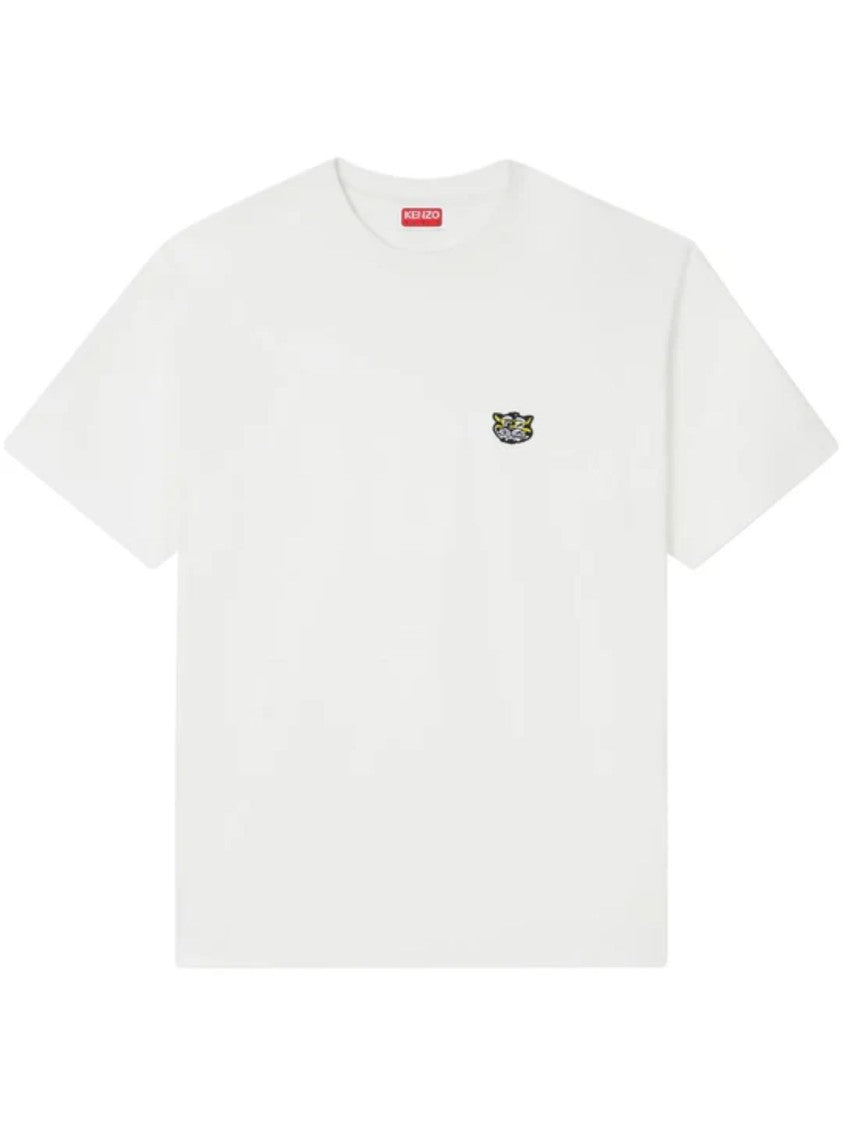 Kenzo Wild Tiger White Embroidered T-Shirt