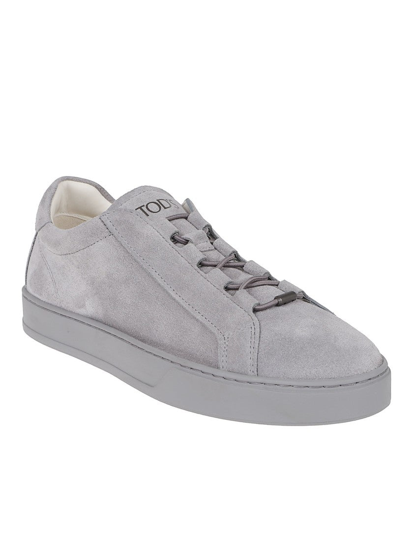 Tod's Calfskin Suede Low-Top Sneakers