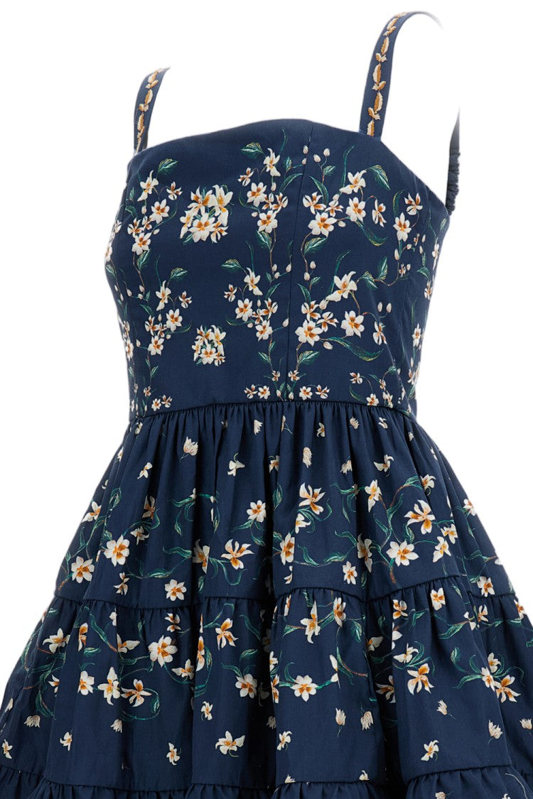 Agua By Agua Bendita Blue Lima Floral Mini Dress
