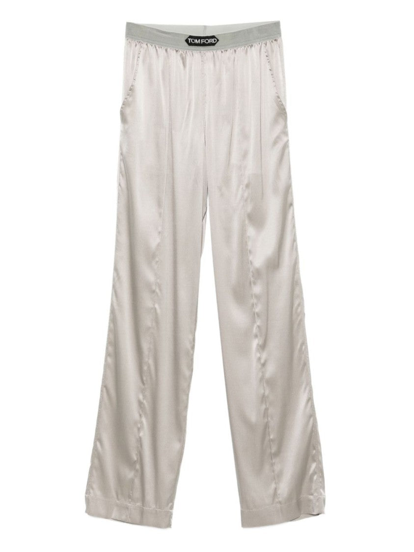 Tom Ford Wide-Leg Trousers With Satin Finish