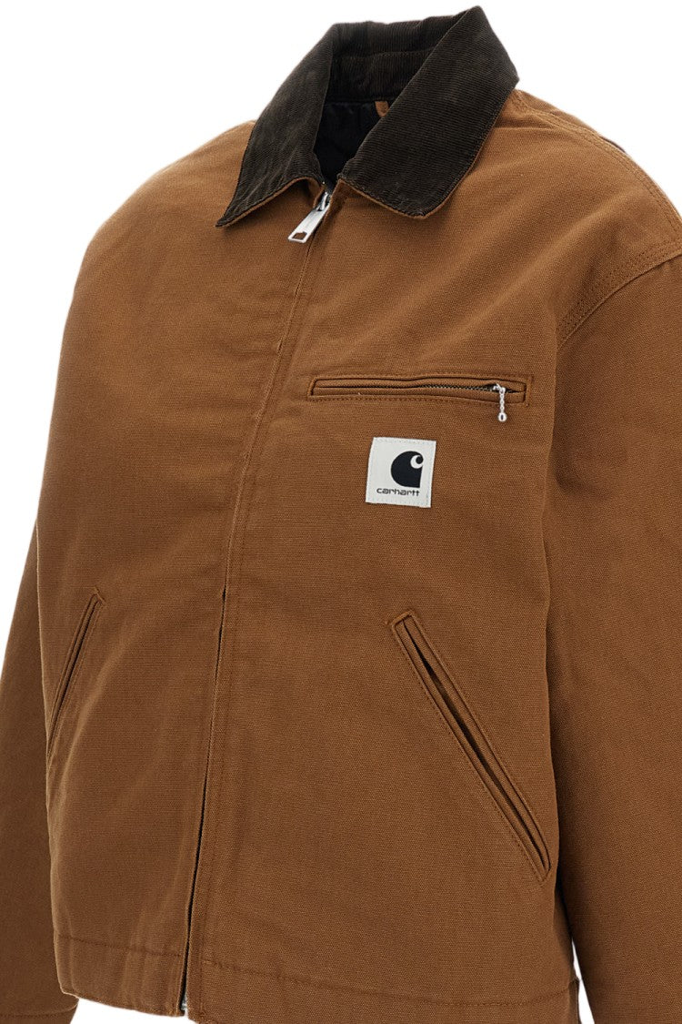 Carhartt Wip Brown Og Detroit Winter Dearborn Cotton Canvas Jacket