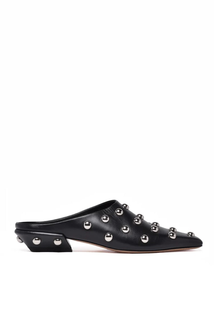 Paris Texas Pointed-Toe Black Mules