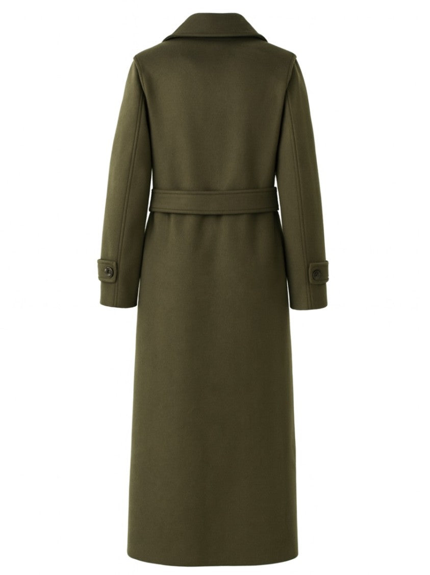 Michael Michael Kors Wool-Blend Belted Double-Breasted Trench Coat
