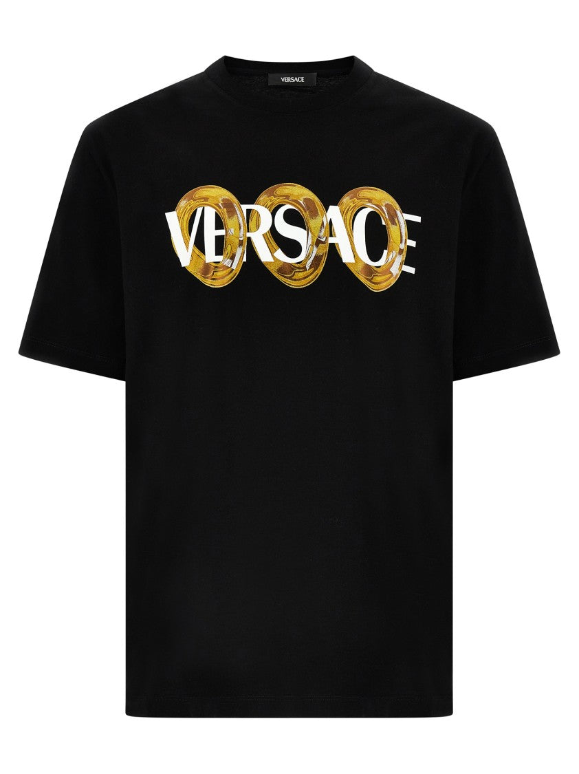 Versace Bold Logo Print Cotton T-Shirt