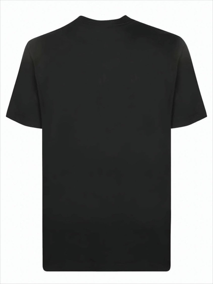 Moncler Regular-Fit Black Cotton T-Shirt With Embossed Logo