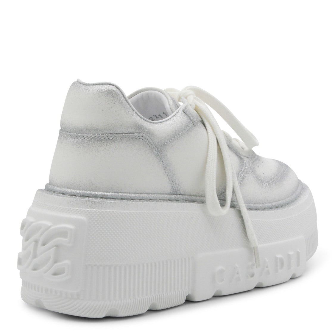 Casadei White Leather Platform Sneakers