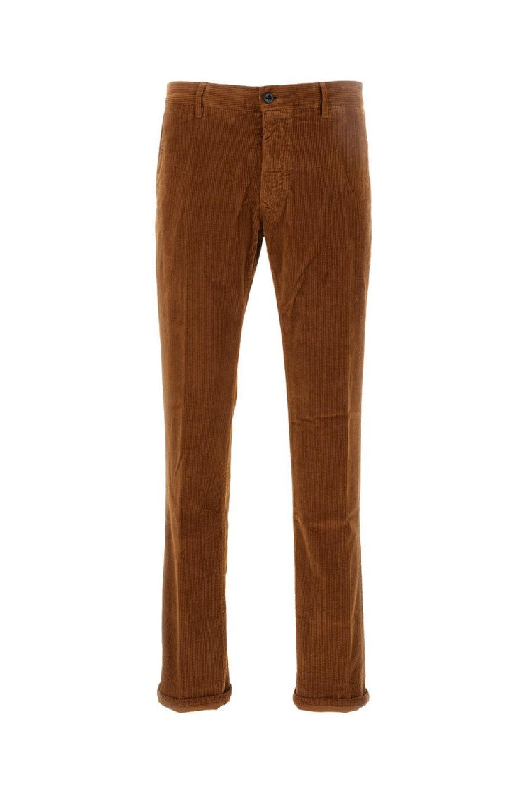 Incotex Tailored Corduroy Trousers With Button Closure